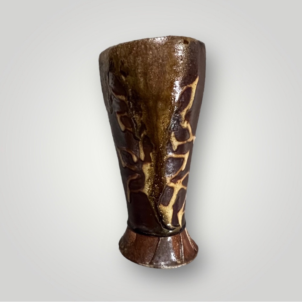 Brown Hand Thrown‎ Pottery Cup